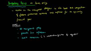 Budgetary Policy