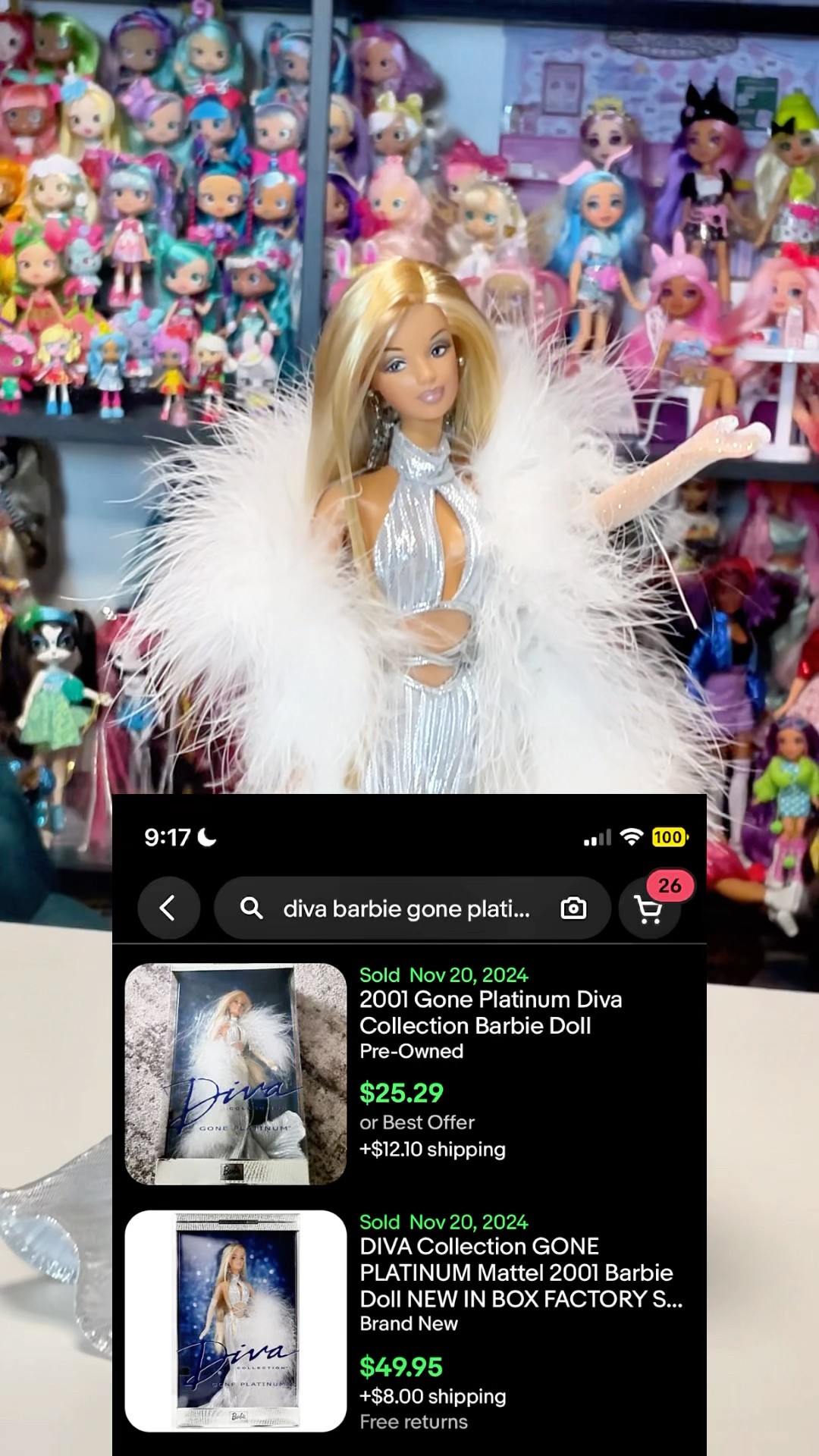 The AMAZING 2001 Barbie Diva Collection Gone Platinum Collector