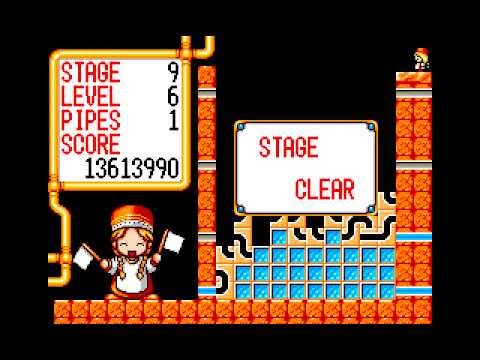 [MSX] Gorbyu0027s Pipeline - Endless Longplay Part 1 - Levels 1-1 to 8-1 (ゴルビーのパイプライン大作戦)