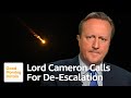Lord cameron calls for deescalation after iranian attack on israel