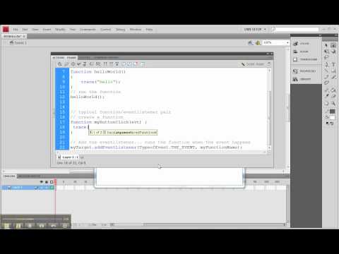 AS3Intro, part7, create a function-eventlistener-pair.mp4