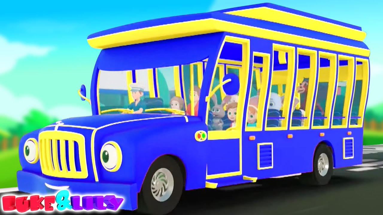 Wheels On The Bus Go Round And Round Nursery Rhyme and Song for ...