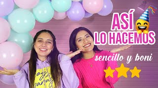 🤯¿Cómo hacer un arco con globos orgánico fácil?  👈