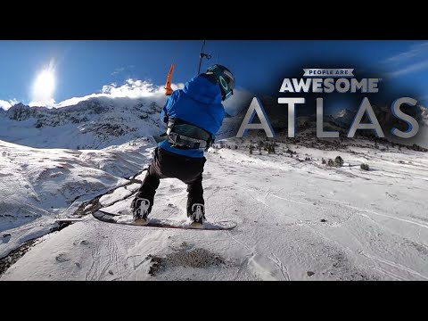 Aerial Kiteboarding in the French Alps with Laurent Guyot | People Are Awesome | Atlas