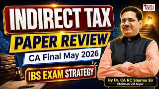 IDT Paper Review + IBS Strategy 🔥 | CA Final May 2026 | Dr. CA R.C. Sharma