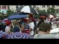 Large crowds gather ahead of Trump rally in Orlando