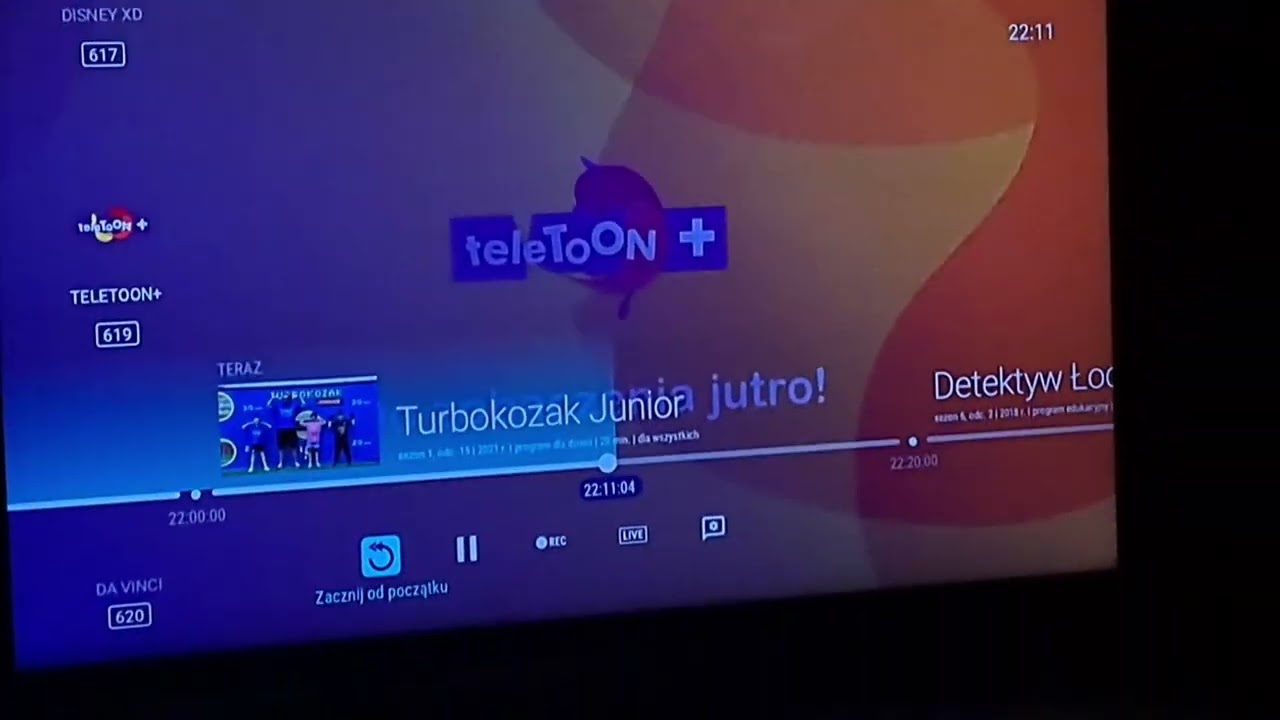 TeleToon+ - dziwna plansza podczas wieczornej emisji z dn. 21/08/2024
