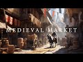 'Bannock' | MEDIEVAL MARKET TOWN | RPG Fantasy Ambience | 10 Hours