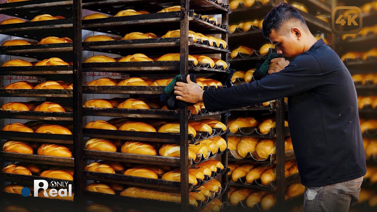How Banh Mi Is Made and Sold in Vietnam — Inside a Family-Run Bakery (Made From Scratch) | 4K