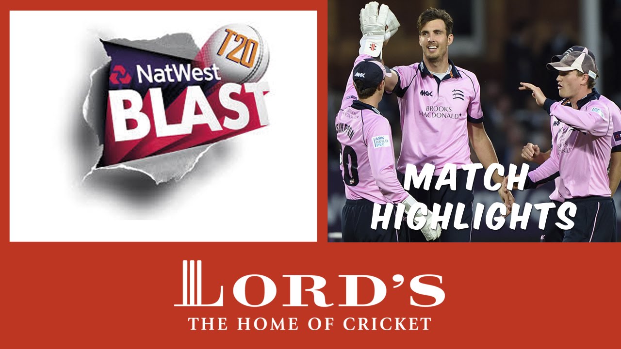 Middlesex v Surrey - Match Highlights | Natwest t20 Blast