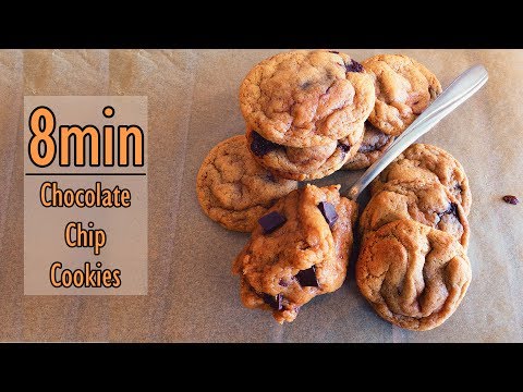 Chewy Chocolate Chip Cookies - Easy Fast Vegan Dessert Recipe