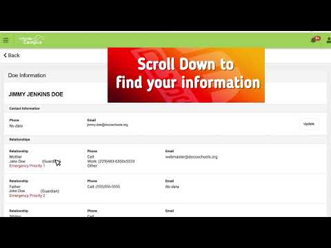 DoCoSchools Parent Portal Self Service