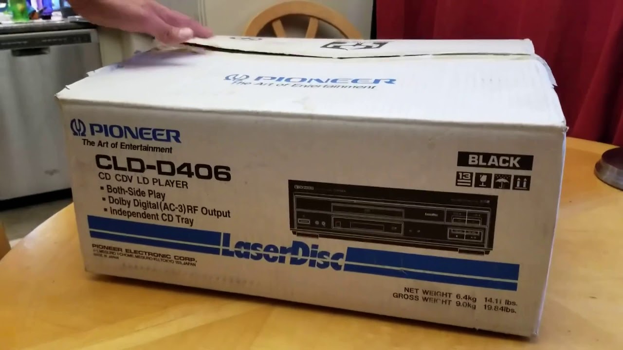 Unboxing a NEW 1997 Pioneer CLD-D406 Laserdisc player - YouTube