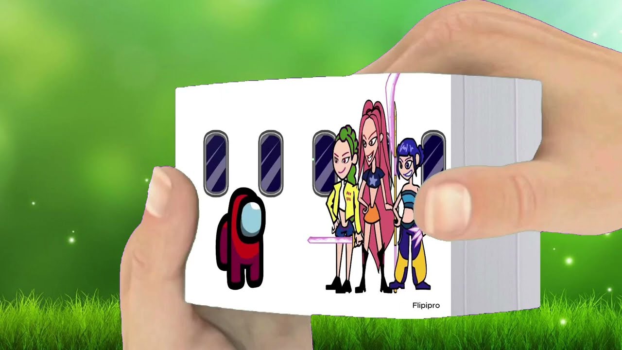 Mini Crewmate Kills KPop Demon Hunters Characters BUT IT'S RECREATED BY FLIPBOOK