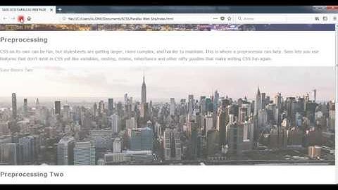 BUILDING PARALLAX FLAT WEB PAGE  FOR ALL WEB PAGES  IN SASS (SCSS)