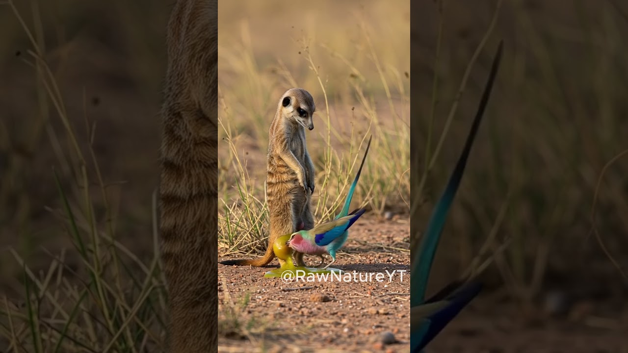 "Hero Bird Rescues Meerkat in Agony – A Truly Unlikely Act of Kindness!"