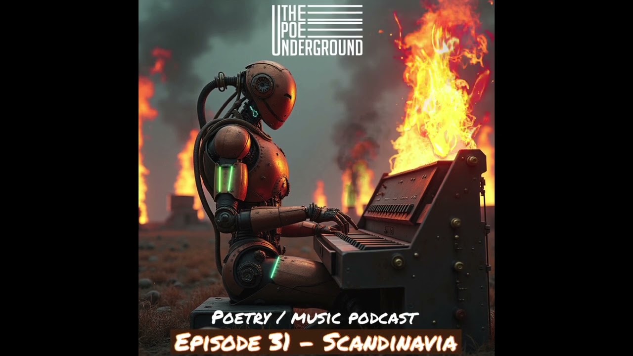 Cinematic Sci-fi Futuristic Visualizer: Robot Playing Organ (Live Music Performance) with Poetry