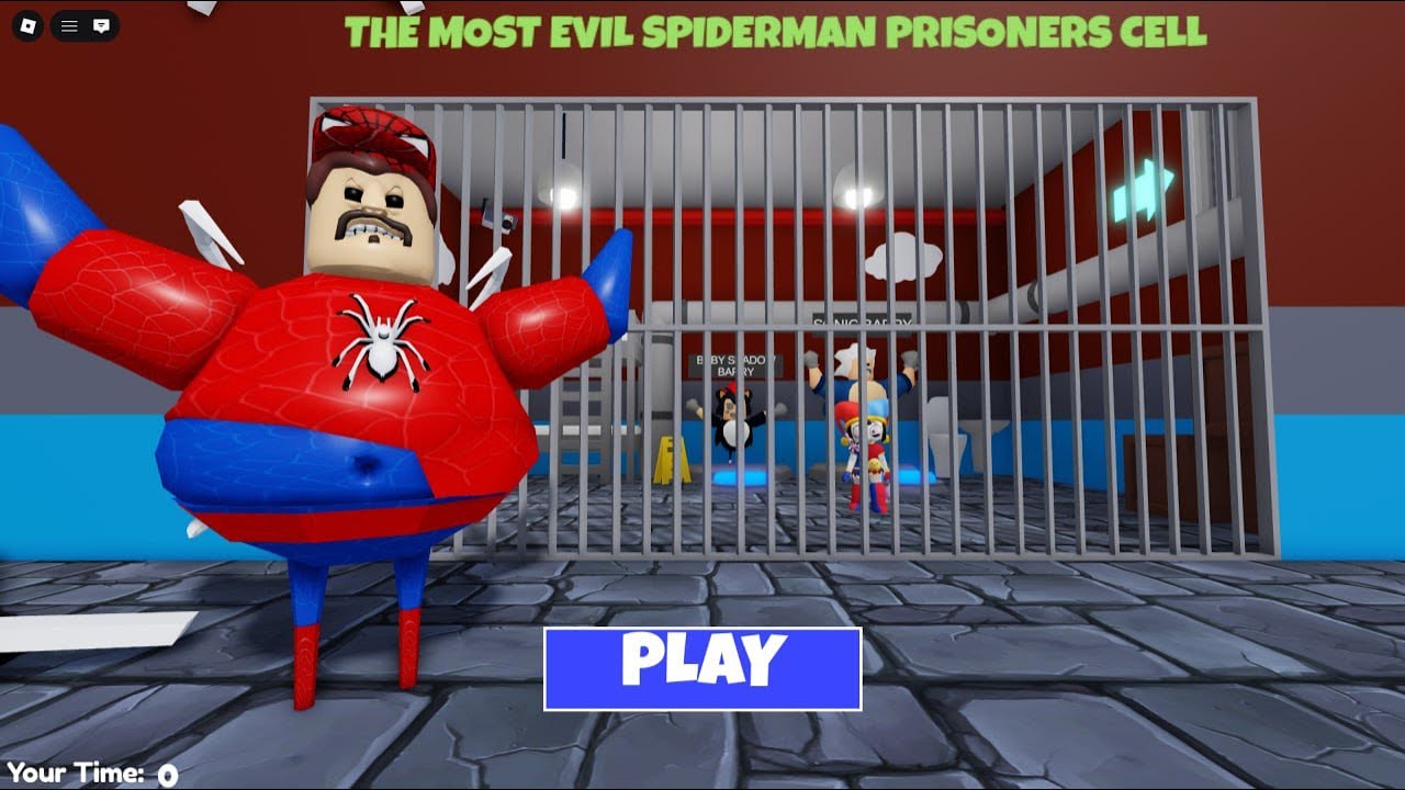 Barry Superman Spider-Man IN BARRY PRISON RUN 