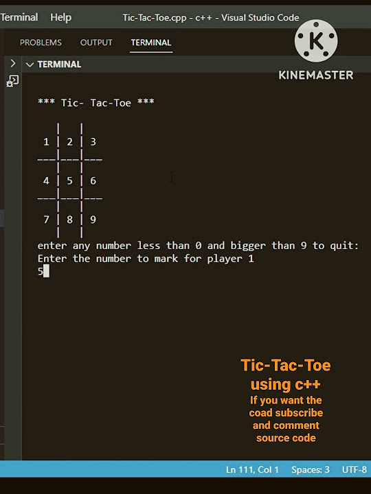 Tic-Tac-Toe||c++||Programming - YouTube