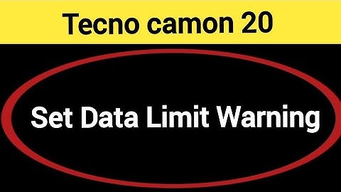 how to set data limit warning, Tecno camon 20 me data limit kaise set karen