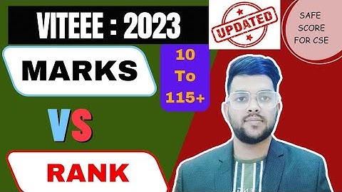VITEEE 2023 Updated marks vs rank | Safe score for vit exam 2023 #viteee2023 #cutoff #marksvsrank