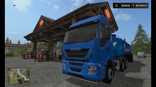 เกมส์ รถบรรทุกน้ำมัน รถพ่วง รถเทรลเลอร์ หัวลาก ส่งน้ำมันให้ลูกค้า Truck Farming Simulator 17 screenshot 2