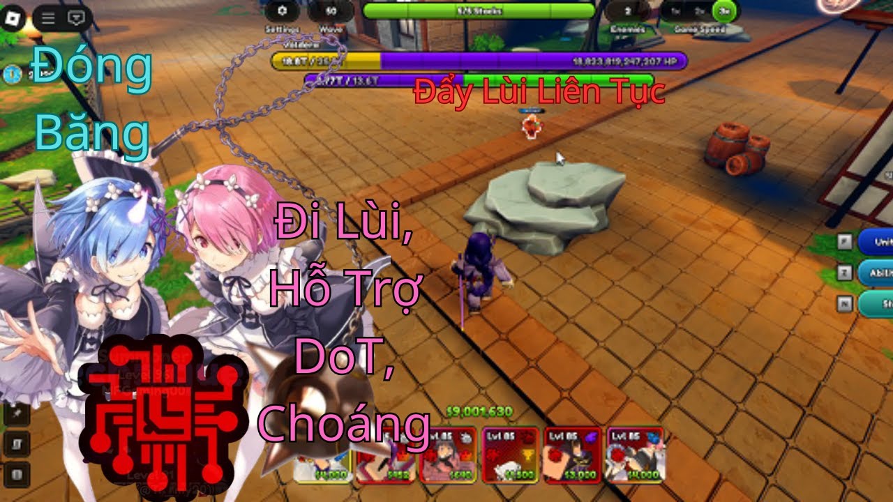 Rem & Ram Siêu Khống Chế Trong Roblox Anime Last Stand