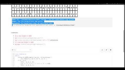 6108. Decode the Message | Leetcode weekly contest 300 solution