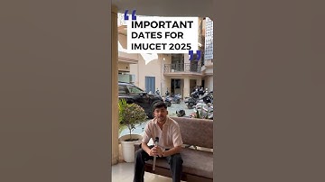 Imucet Important Dates 2025