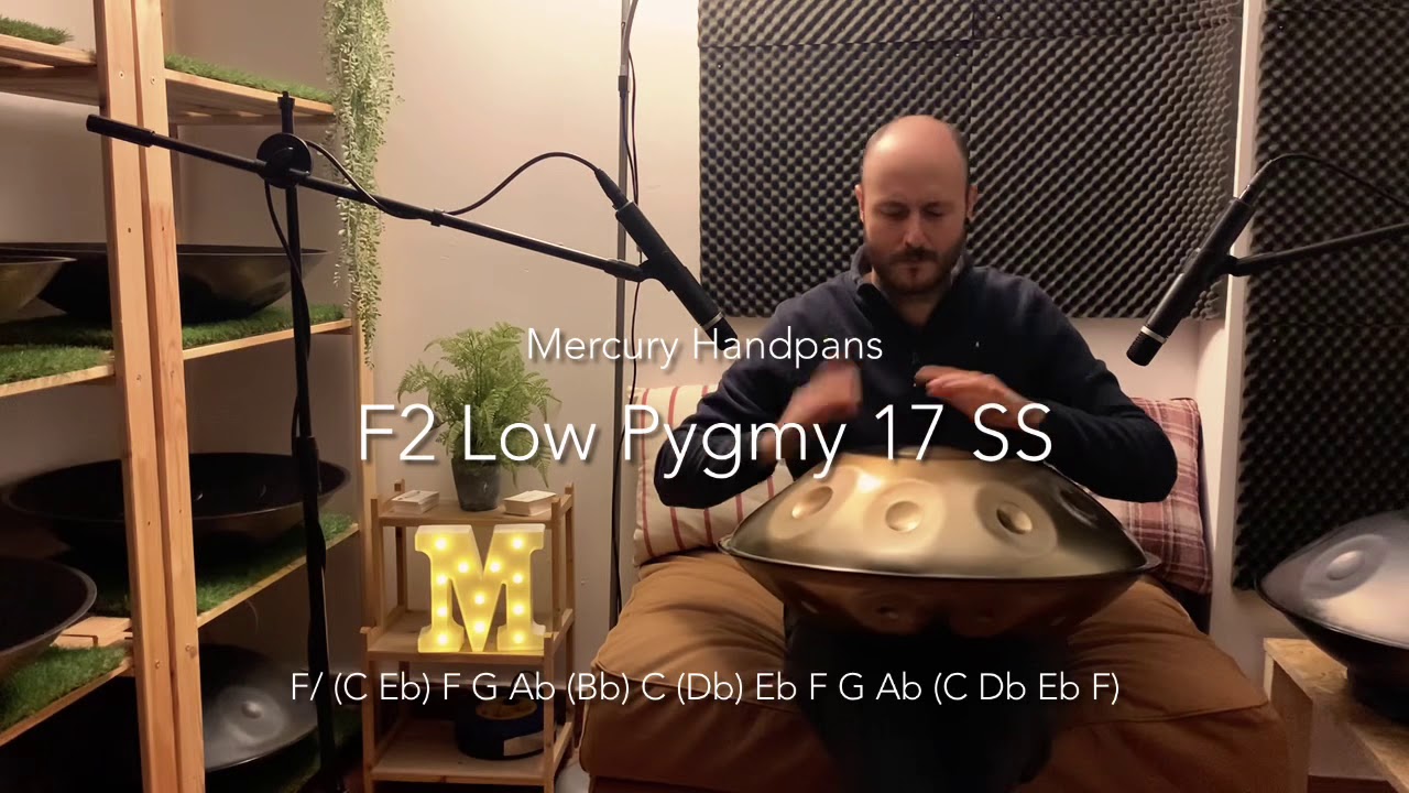 Mercury F2 Low Pygmy 17 Stainless Steel (Handpan / Pantam / Sound Sculpture)