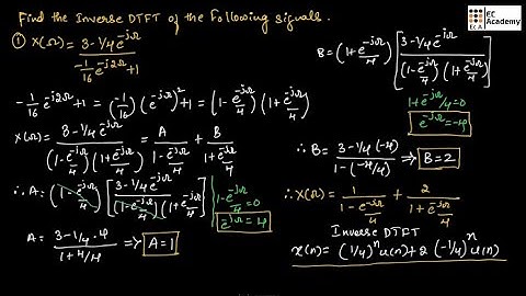 Problems on inverse discrete time Fourier transform in signals and systems || EC Academy