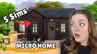 Sims 4 ~ Can We Fit 5 Sims in a Mirco Home???