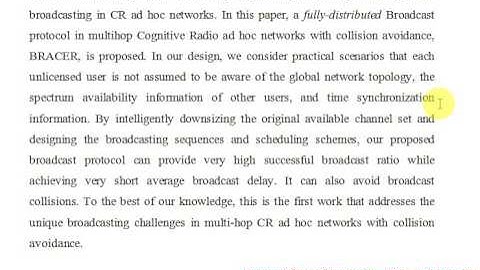 BRACER A Distributed Broadcast Protocol in Multi Hop Cognitive Radio Ad Hoc Networks
