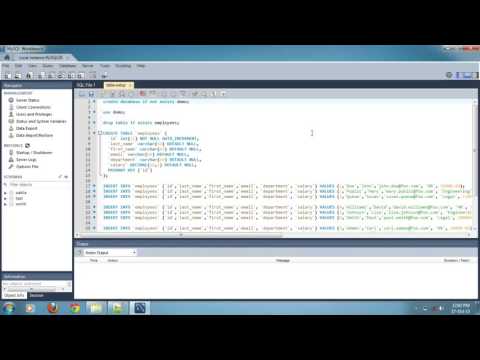 Video: Come posso eseguire un file SQL in MySQL workbench?