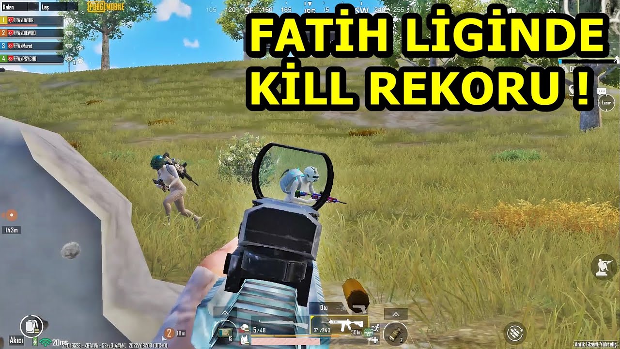 BATUR FATİH LİGİNDE KİLL REKORU KIRIYOR ! 4 FİŞEK  YOK BÖYLE MAÇ PUBG MOBİLE