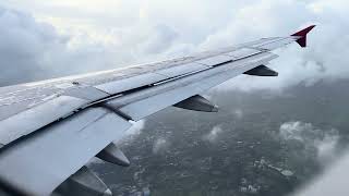 Landing at Mumbai International Airport in Monsoon spectacular view
