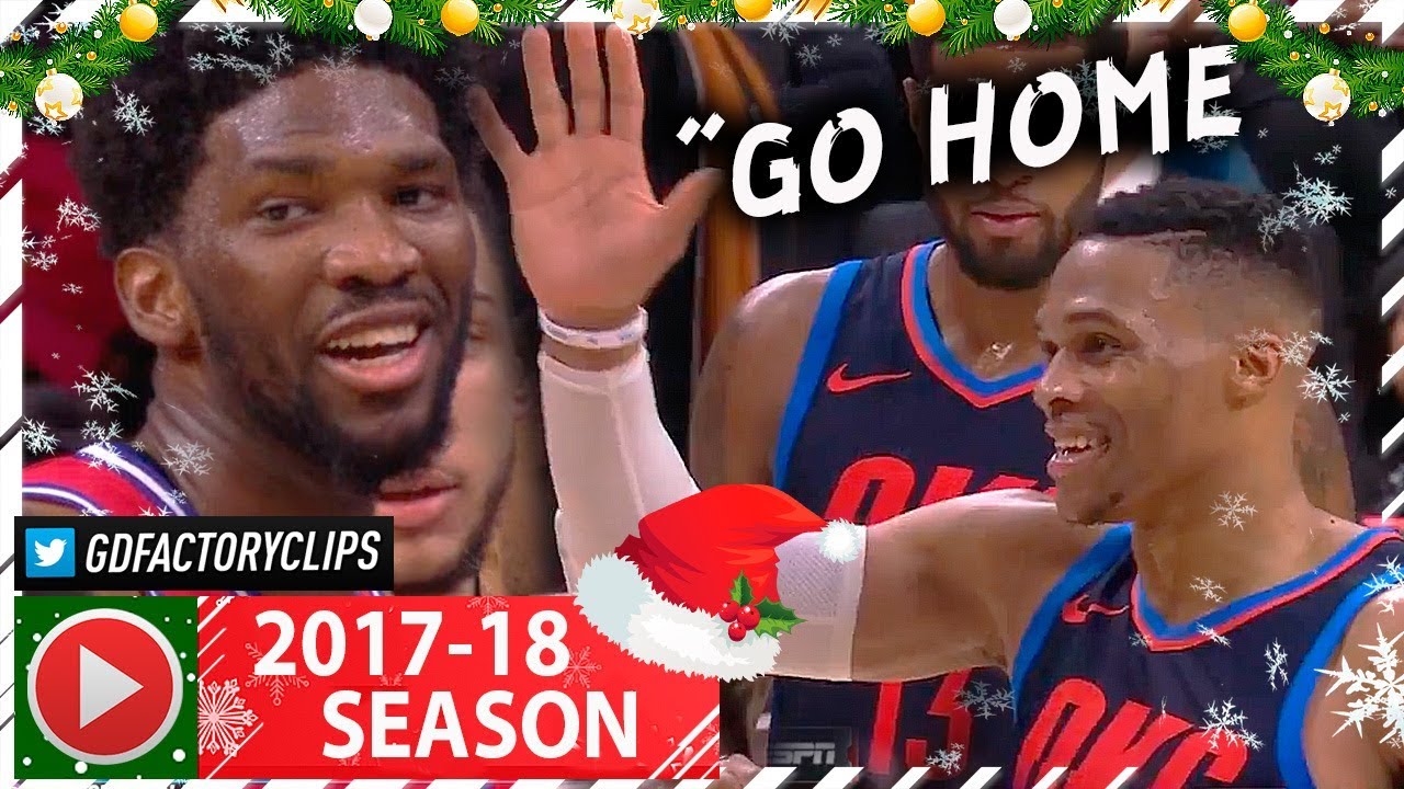 Russell Westbrook CRAZY Triple-Double Highlights vs Sixers (2017.12.15) - 27 Pts, 15 Ast, 18 Reb
