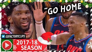 Russell Westbrook Crazy Triple-Double Highlights Vs Sixers 2017.12.15 - 27 Pts, 15 Ast, 18 Reb