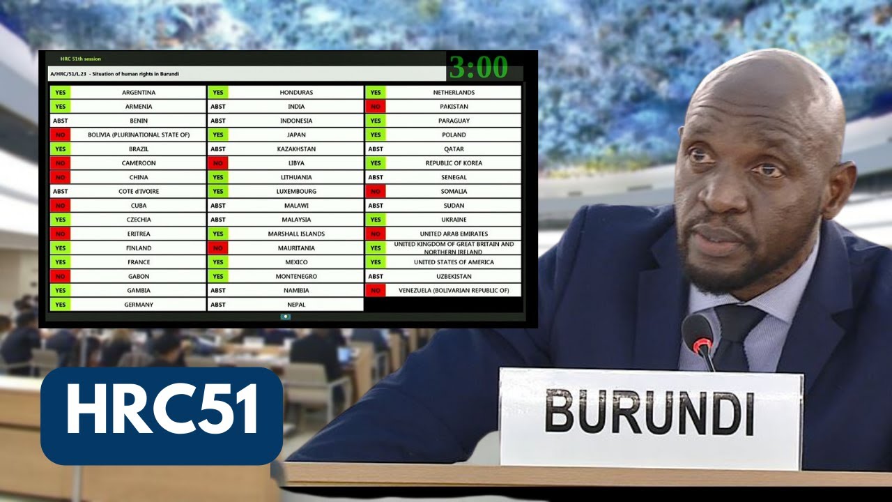 This is how the Human Rights Council voted on the "Situation of human rights in Burundi" (HRC51)