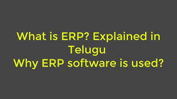 What is ERP Explained in Telugu | Why ERP software is used? (In Telugu)