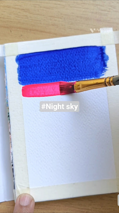 Night sky painting 🎨✨ #shorts