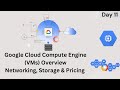 Google Cloud Compute Engine (VMs) Overview | Networking, Storage & Pricing | Day 11