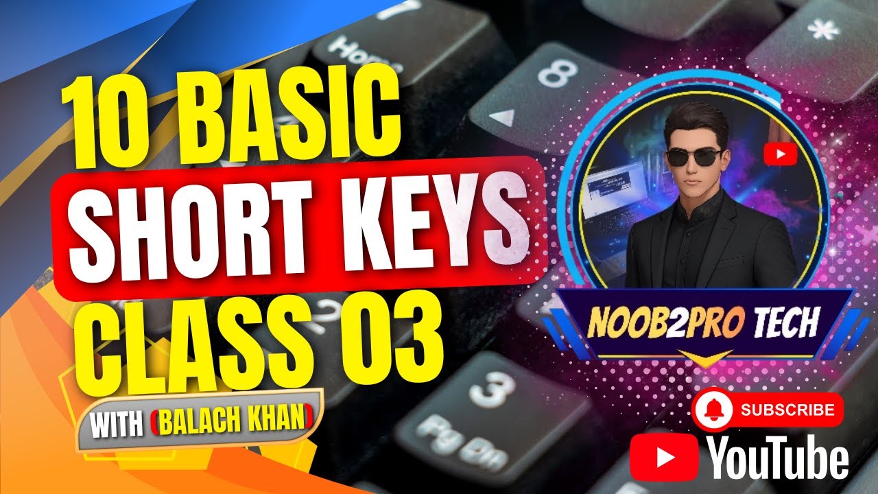 10 Basic Shortcut Keys | Noob2Pro Tech | 2025 | 