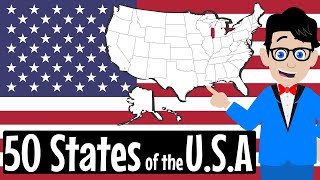 50 States of the USA Song SINGALONG VERSION WITH Fifty States of America for Schools USA
