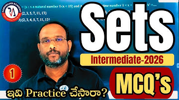 SETS | Intermediate 1st year (Class11) Mathematics 1mark Imp Question-1 @ramanujanacademykasimsir