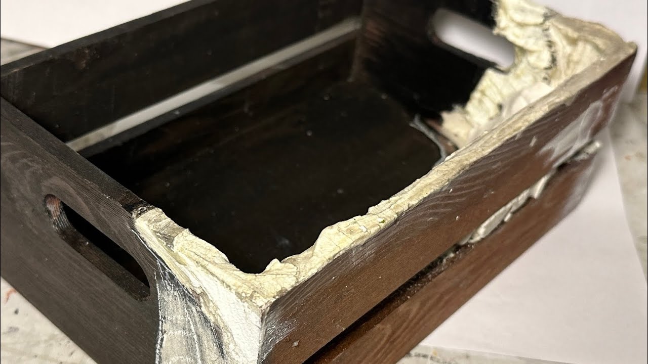 Space Art Box Painting Using Golden's Acrylics, Old Plastic Toys, and Lots of Patience