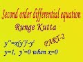 Runge kutta method second order differential equation good example(PART-2)