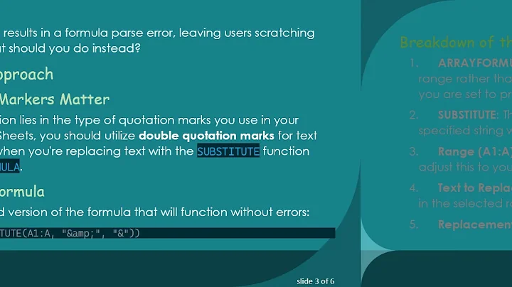 Mastering SUBSTITUTE with ARRAYFORMULA in Google Sheets