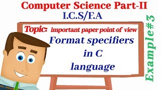 Format specifiers of c language by computer tutorials