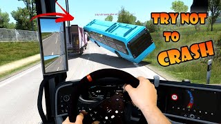 POV in ETS2 Multiplayer | Try not to crash | Calais  Duisburg full mixed reality drive, real hands